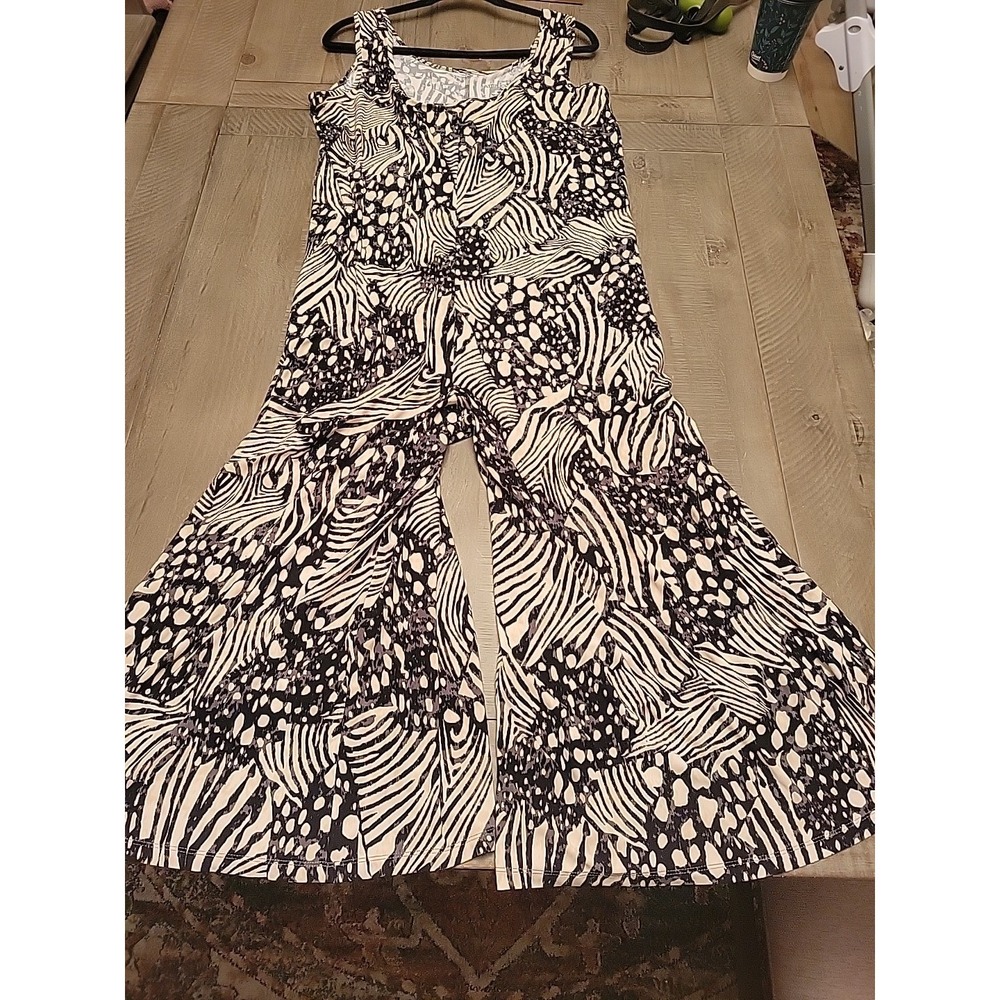 Attitudes by Renee Women's Printed Midi Dress With Legs Gray Sleveless Nwt Xl